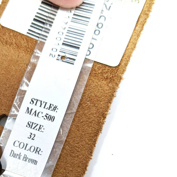 Civil Society Belt Mens 32 Brown Leather Western Large Silver Buckle - Picture 6 of 9